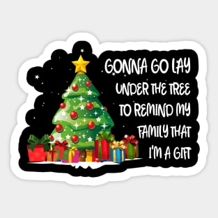 Christmas Girl  Funny Shirt Gonna Lay Under The Tree Personalized Gift Sticker